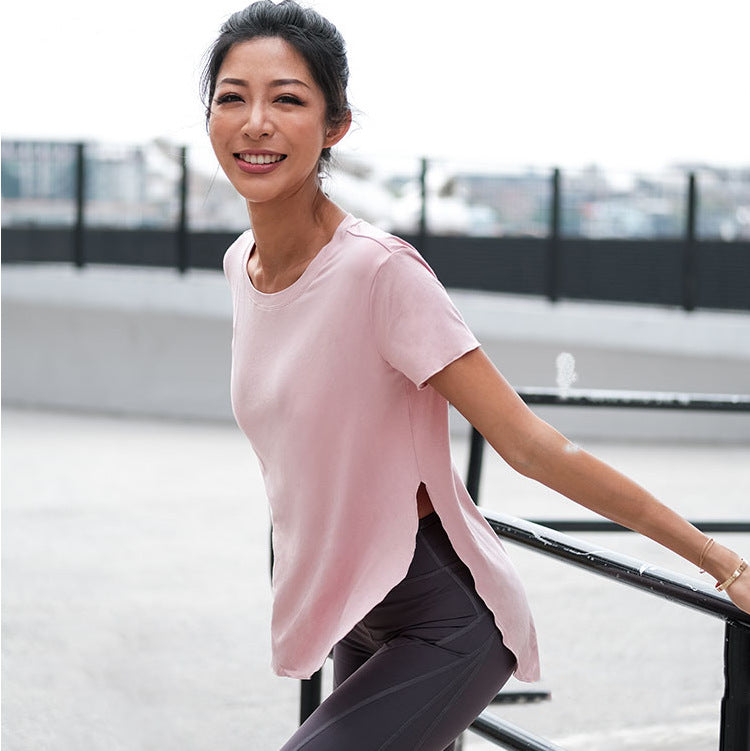 Fitness Wear Women's Short-sleeved Stretch Top Loose T-shirt