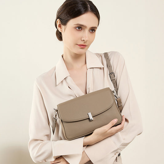 Large Capacity Genuine Leather Crossbody Bag For Women Graceful And Fashionable Genuine Cowhide