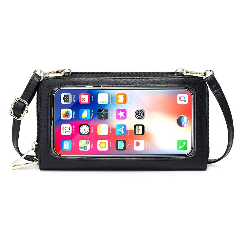 Anti-Theft Credit Card Touch Screen Phone Bag All-match Crossbody Wallet