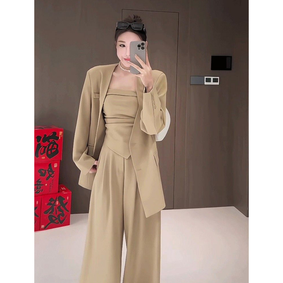 Women's Vest Top And Wide-leg Pants Set