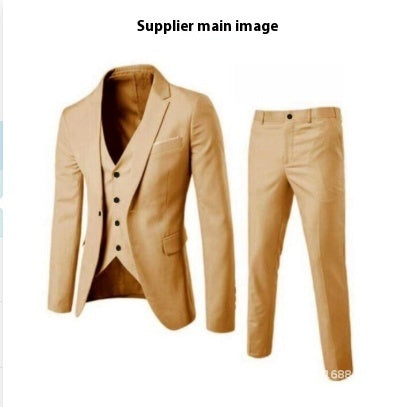 Men's Business Casual Suit Three-piece Suit