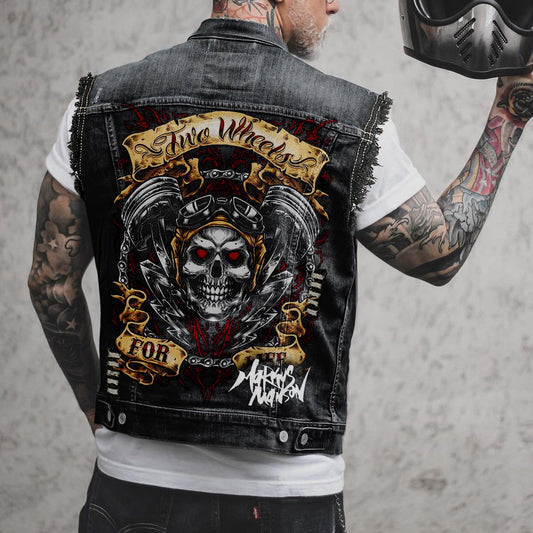 Breathable Punk Denim Motorcycle Motorcycle Vest