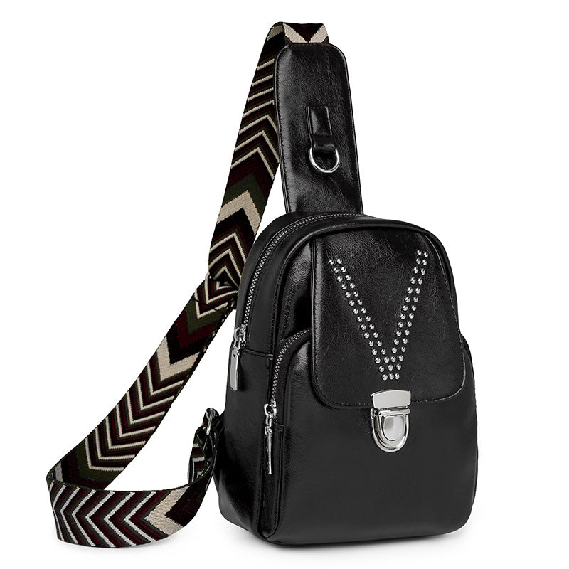 Dame blød læder casual all-match skuldertaske/crossbody-taske