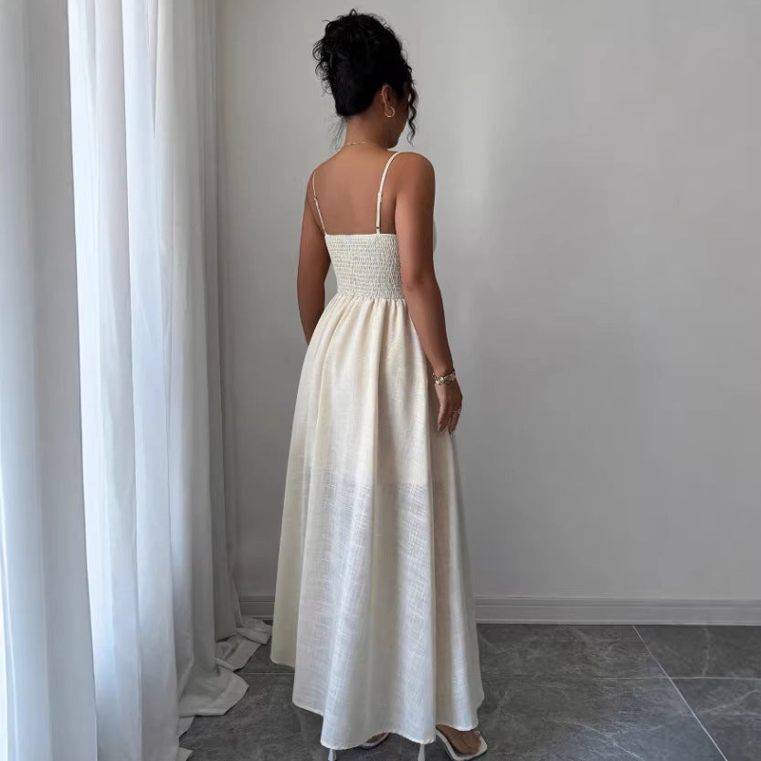 Womens Cinched Strapless Sexy Dress