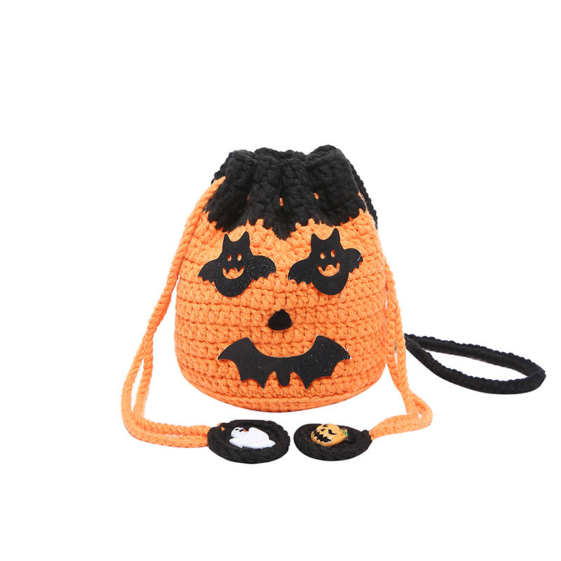 Handmade Wool Funny Bat Woven Shoulder Messenger Bag