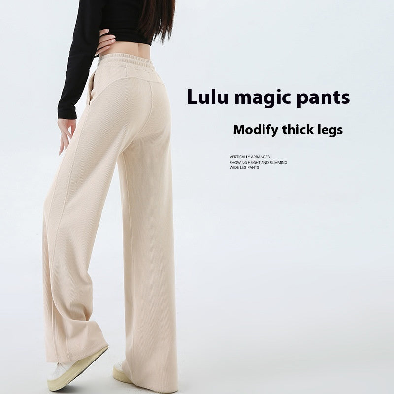 Chenille Wide-leg Pants Women's Loose Casual Fleece Corduroy