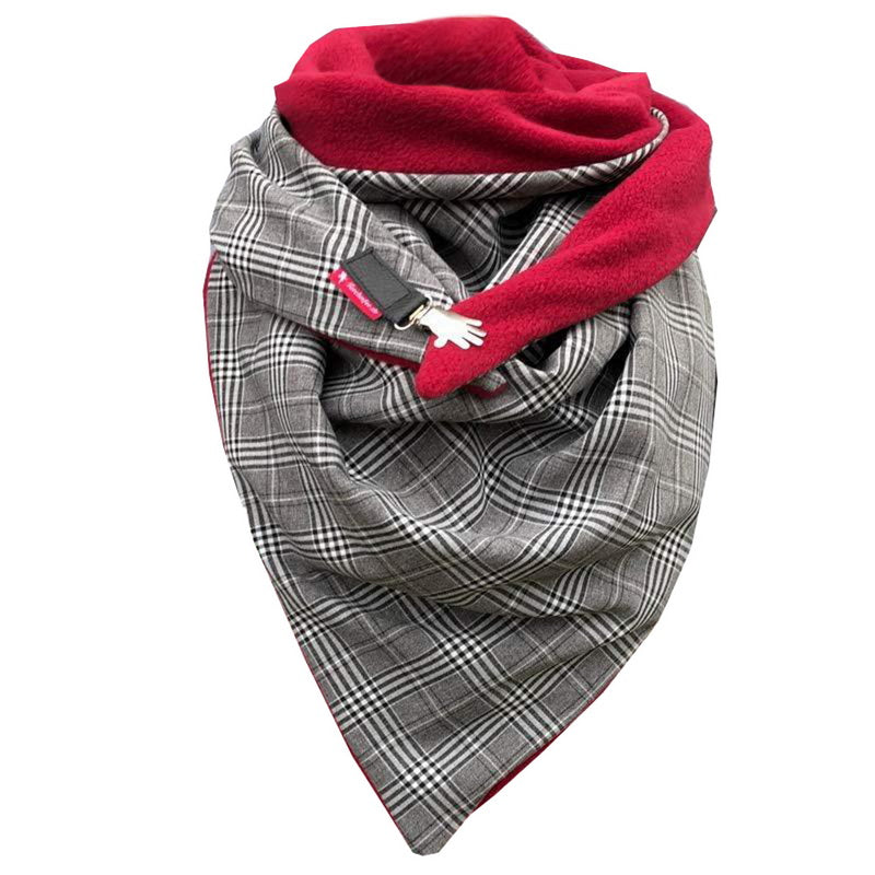 Padded Warm Shawl Printed Bib Scarf