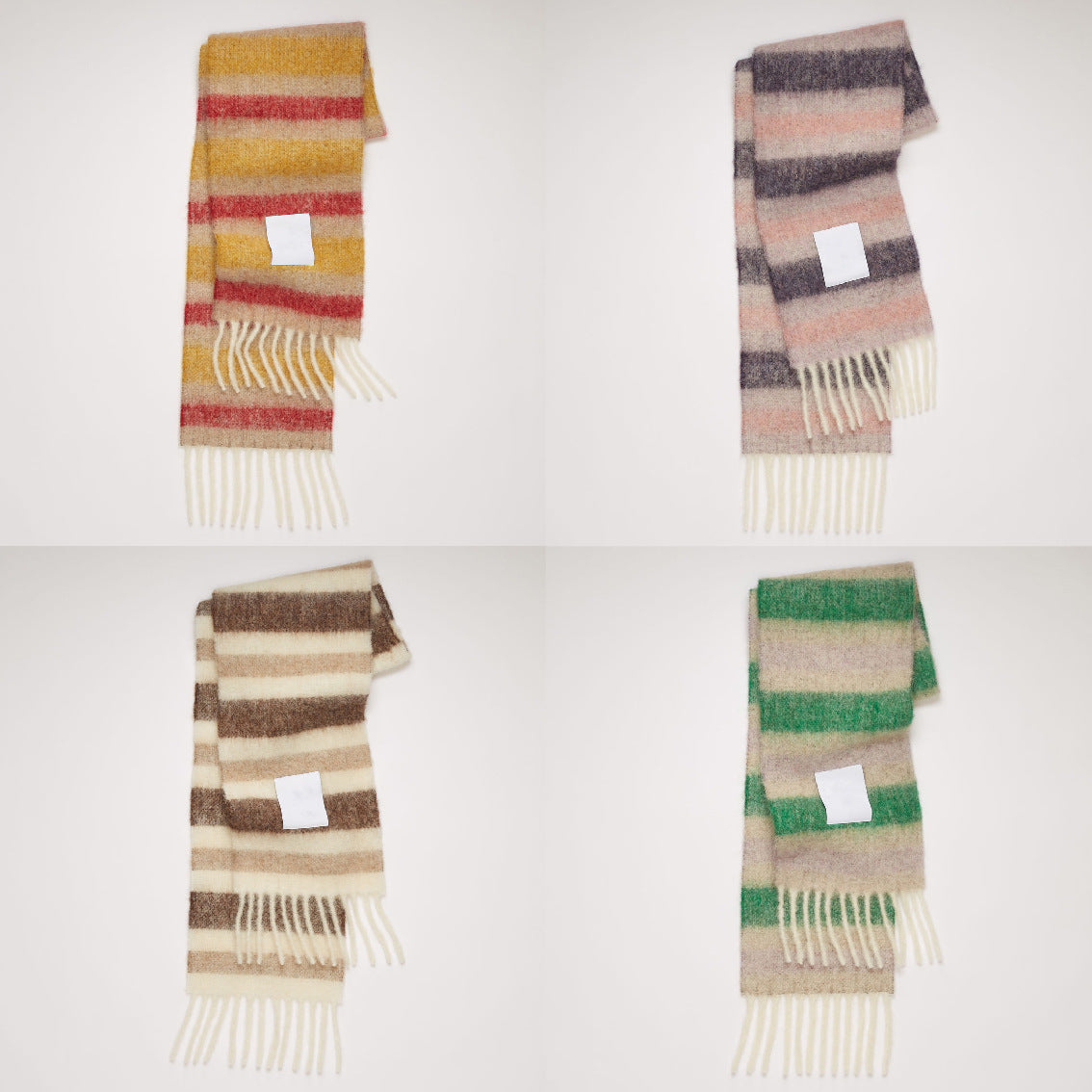 Thickened Warm Horizontal Striped Plaid Scarf