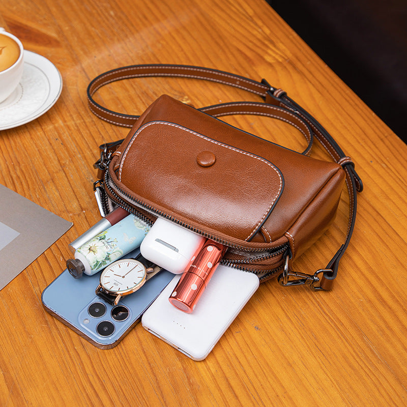 Foreign Trade Wholesale Bag For Women Summer Simplicity Shoulder Mini High-grade Cowhide Delivery