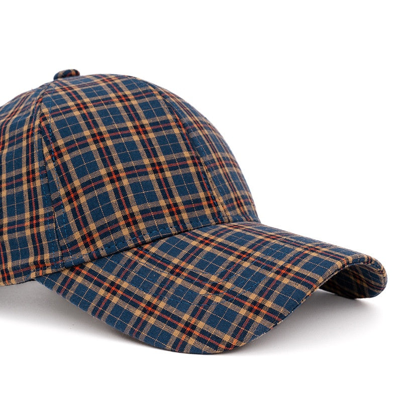 Cross-border European And American Style Multi-color Checked Baseball Cap, Classic And Versatile, Adjustable Beanie Hat, Suitable For Daily Wear And Versatile Use.