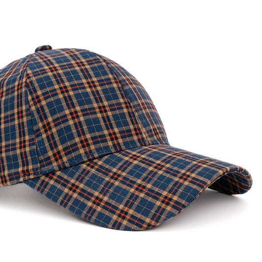 Cross-border European And American Style Multi-color Checked Baseball Cap, Classic And Versatile, Adjustable Beanie Hat, Suitable For Daily Wear And Versatile Use.