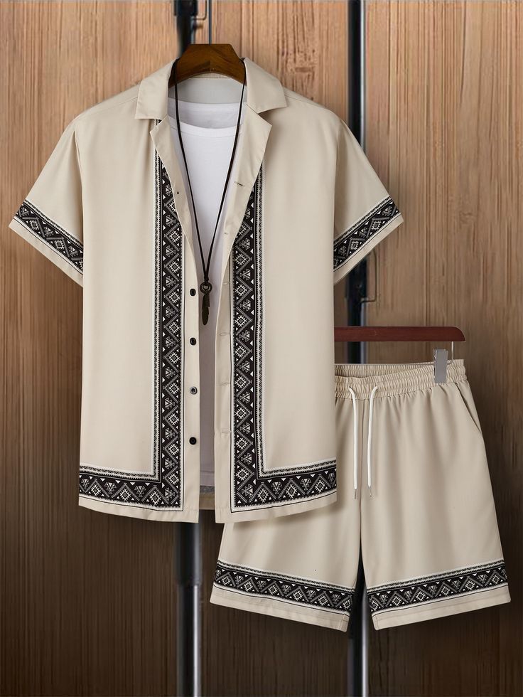 Hawaiiskjorte Shorts Sæt til Mænd