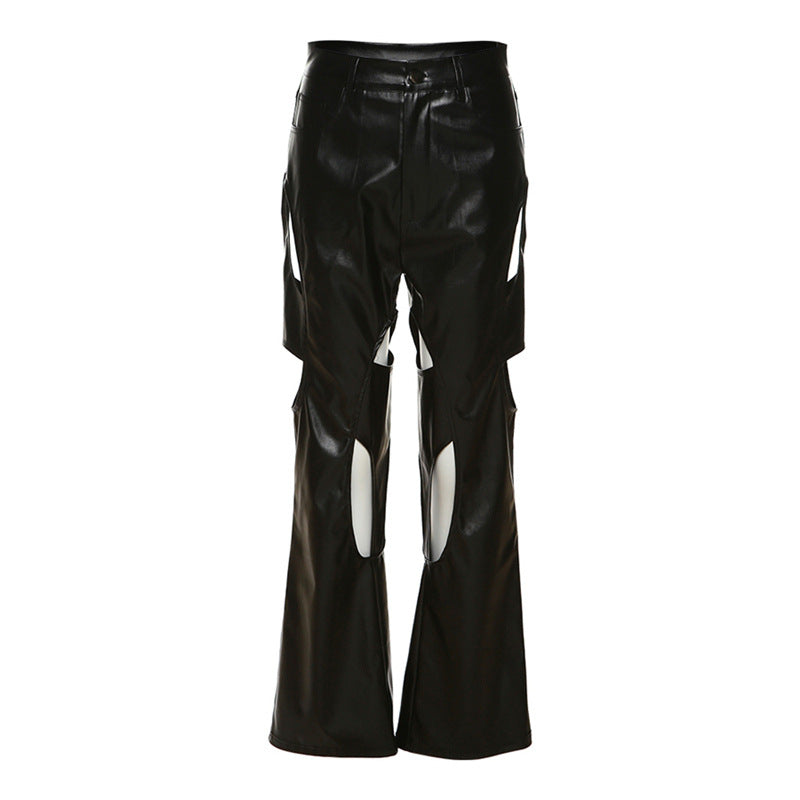 Women's Fashion Casual High Waist Straight Pants