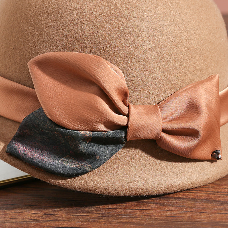 New Warm Woolen Bucket Hat Women's Fashion Hat