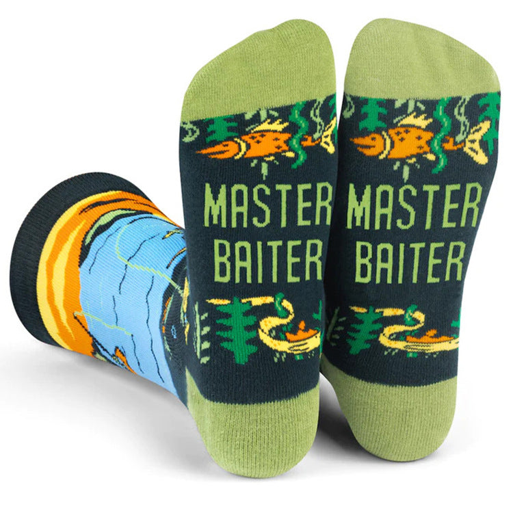 Alphabet Trendy Socks Cotton Street Sesh Middle Tube