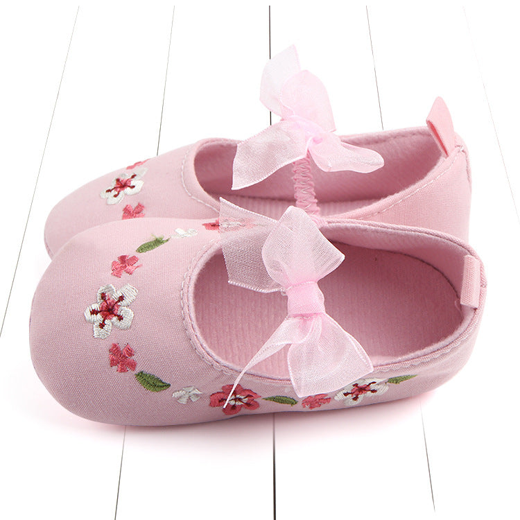 Embroidered Baby's Shoes Elastic Band Toddler Shoes