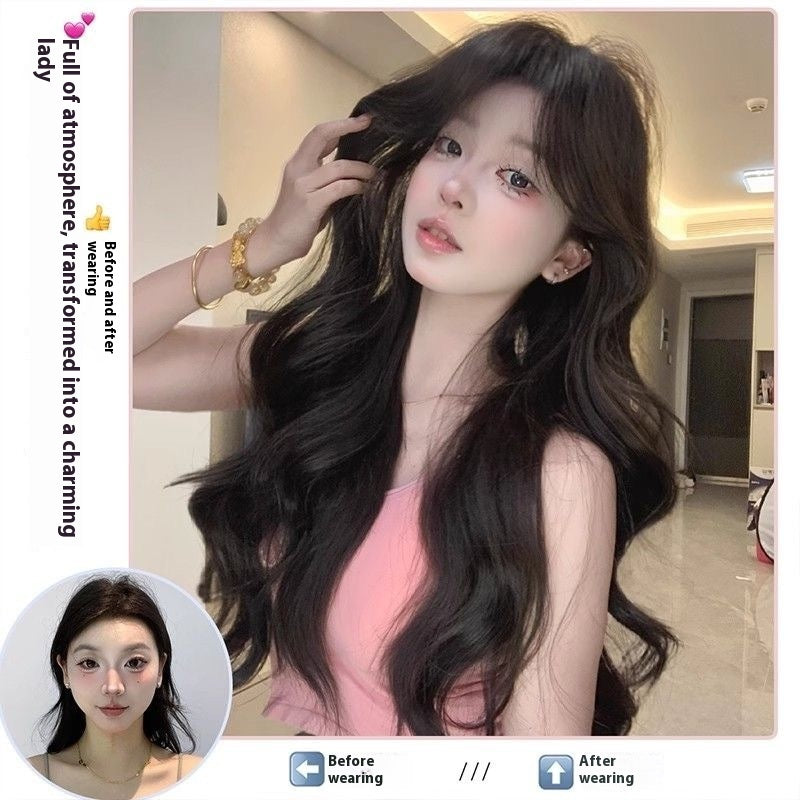 Increase Hair Amount Seamless Ultra-thin Breathable Head Hair Replacement Temperament High Skull Top Wig Set