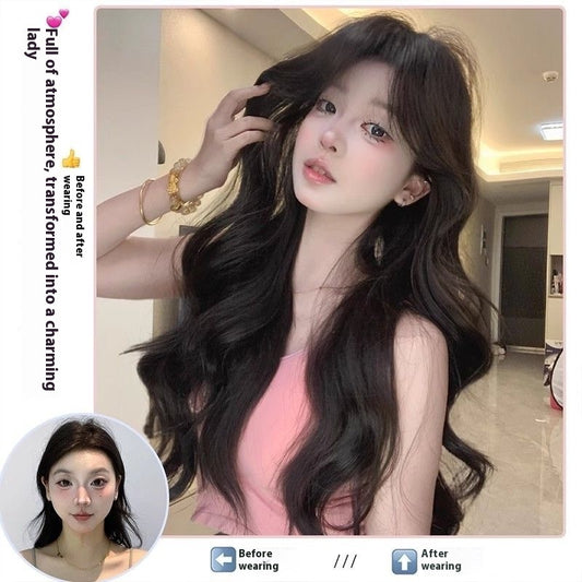 Increase Hair Amount Seamless Ultra-thin Breathable Head Hair Replacement Temperament High Skull Top Wig Set