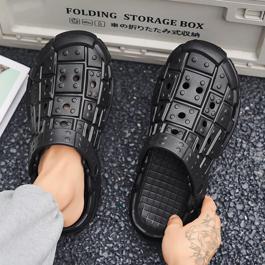 Hole Shoes Simple Non-slip Thick Bottom Wear-resistant