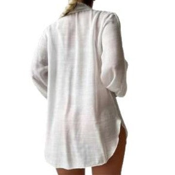 European And American Shirt-style Beach Sun Cover-up