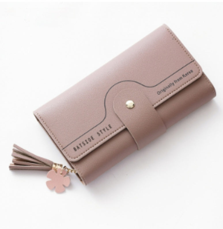 Geometrisk Alfabet Spænde Clutch Kvast Blad Lang Damepung
