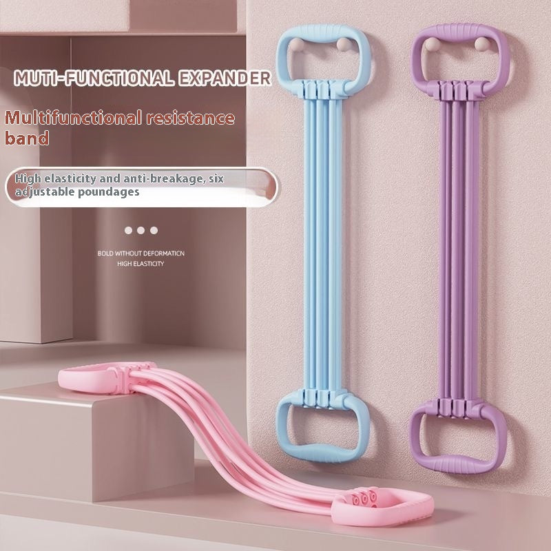 Household Open Shoulder Adjustable Chest Expander Women