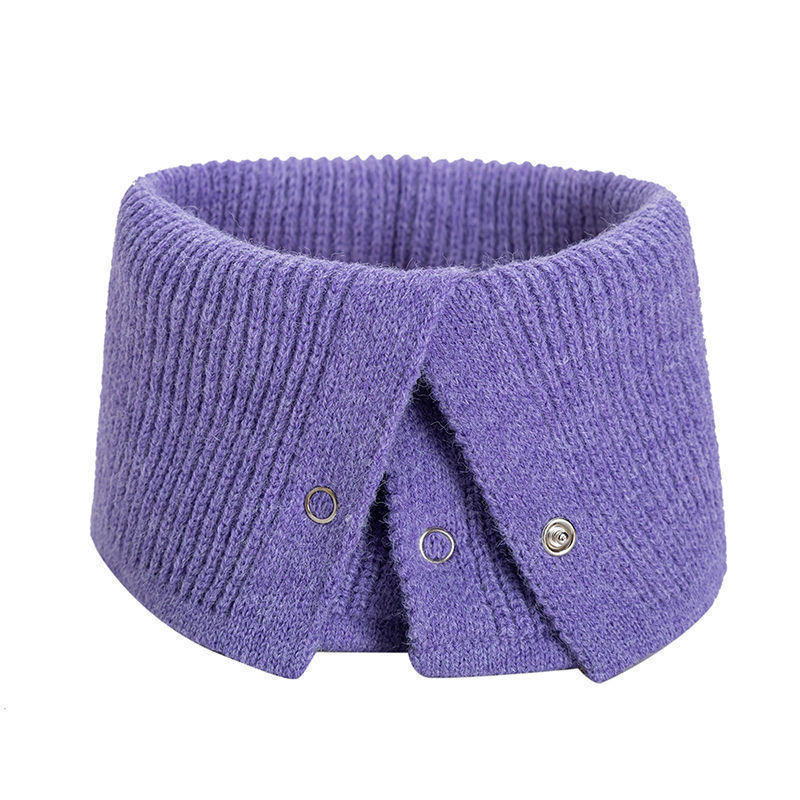 Autumn And Winter Students All-match Neck Warm Button Bandana