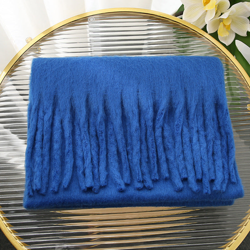 Soft And Warm Tassel Rectangular Scarf Shawl