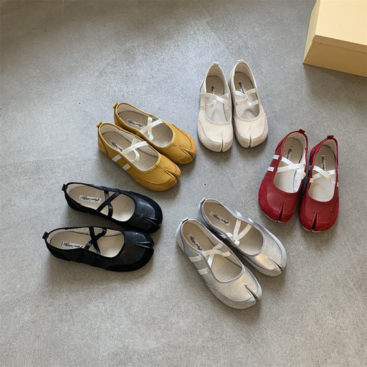 Thick Bottom Split Toe Trotter Feet Pumps Women