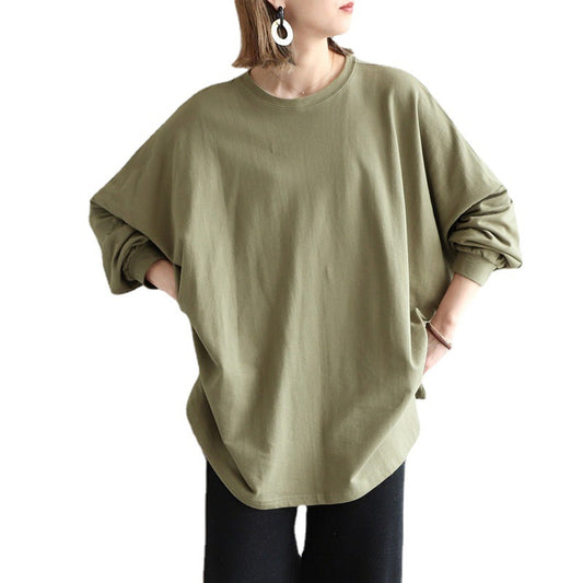 Løs mellemlang sweater til kvinder