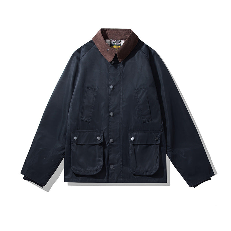 Waterproof Safari Jacket Oil Wax Jacket Trench Coat Overalls