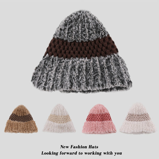 Women's Versatile Knitted Ear Warm Pullover Hat