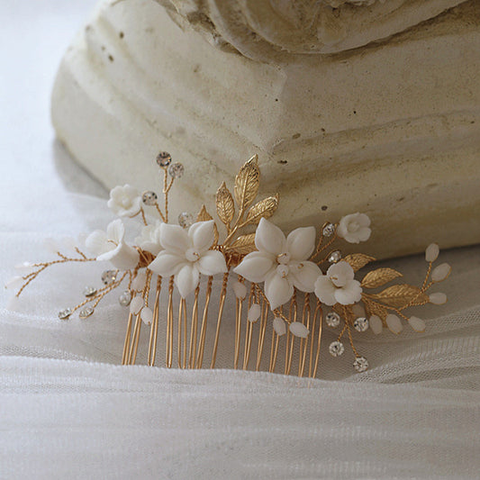 Bridal Headwear Beautiful Rhinestone Beaded Accessories Hair Comb
