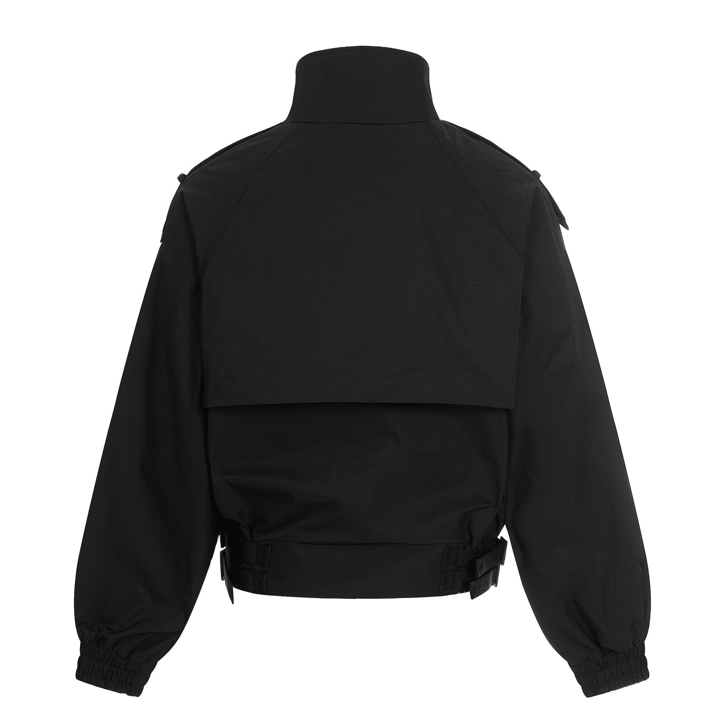 Mens Retro Solid-Color Stand-Up Collar Short Casual Jacket