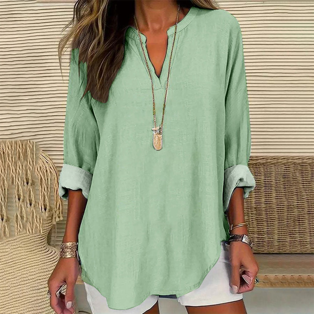 Womens Fashion Long-sleeve 3D Digital Shirt