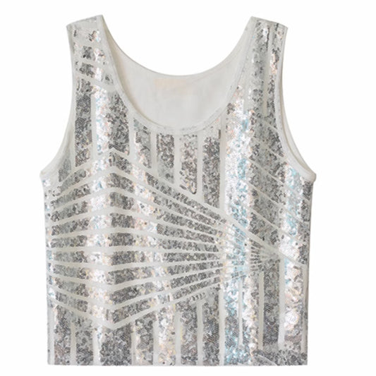 Cropped Nightclub Disco Sleeveless Top