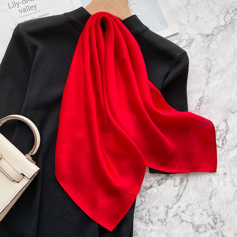 Spring And Autumn Elegant Retro Silk High-end Scarf