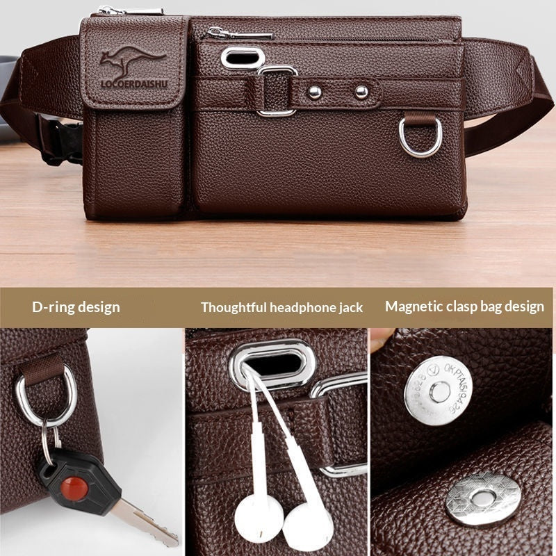 Herretaske til Talje Stor Kapacitet Multifunktionel Crossbody Taske