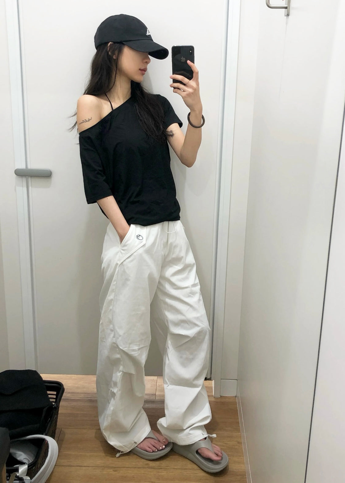 Casual Off-shoulder Shoulder Stacked Two-way Short Sleeve