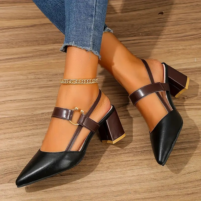 Thick-heeled Pointed High-heeled Shoes With All-match Sandals