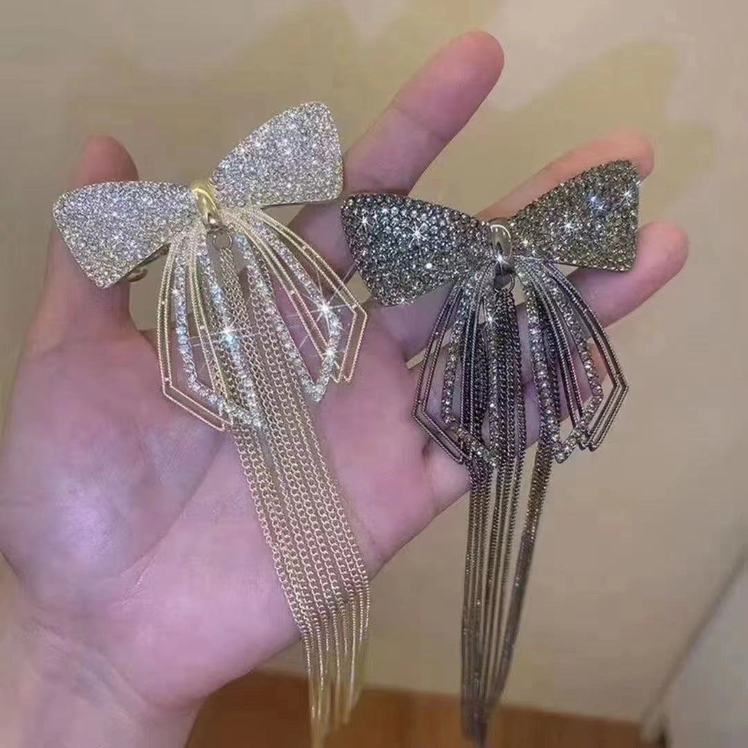 Women's Zinc Alloy Bow Tassel Hairpin Fashion Hair Accessories