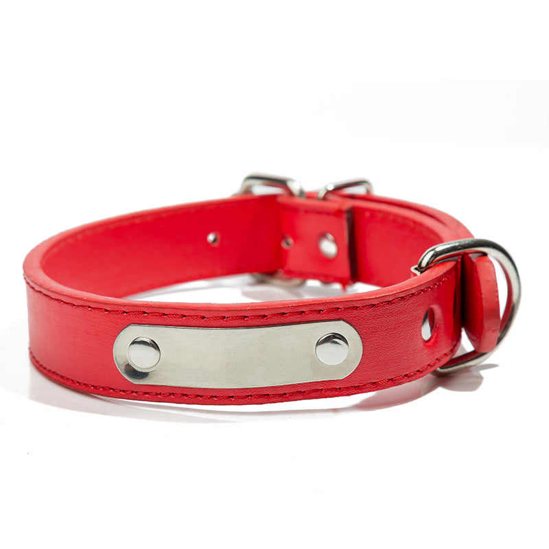 Stainless Steel Laser Engraved Iron Sheet PU Pet Collar