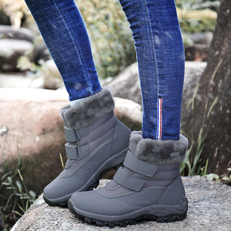 Ladies High-top Plus Velvet Cotton Shoes Padded Snow Boots