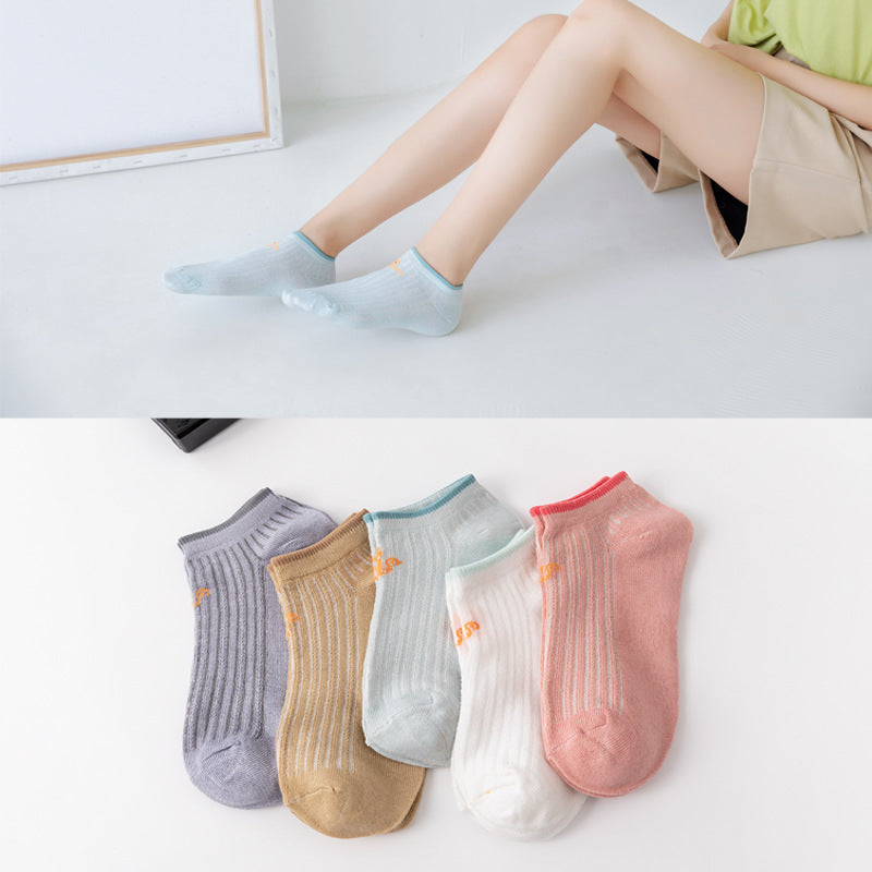 Socks Female Retro Flower Purple Bubble Mouth Palace Style Short