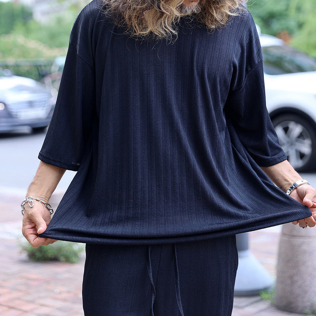 Men's Autumn Casual Long Sleeve Pants Knitting Suit