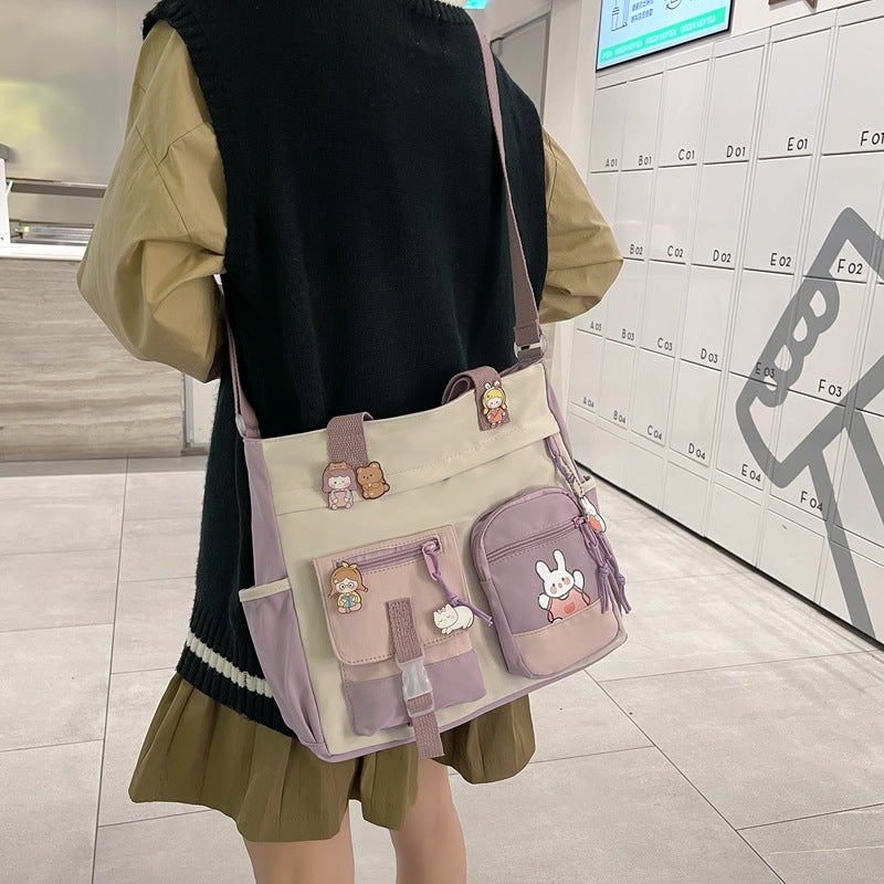 Female Niche Ins Canvas Messenger Bag Casual All-match