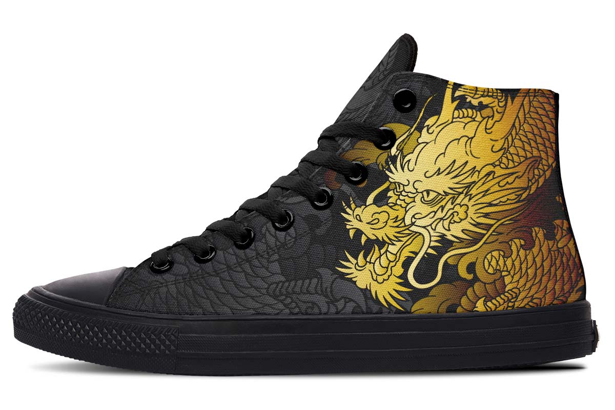 Men's And Women's Fashion Color Printing High-top Canvas Shoes