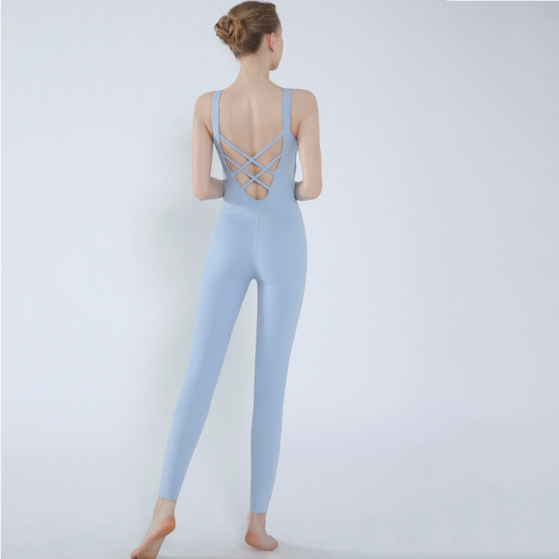 Women's High Elasticity Quick Dry Breathable Sports Fitness Jumpsuit