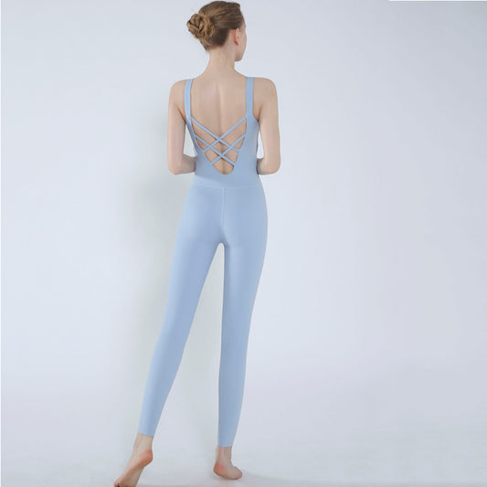 Women's High Elasticity Quick Dry Breathable Sports Fitness Jumpsuit