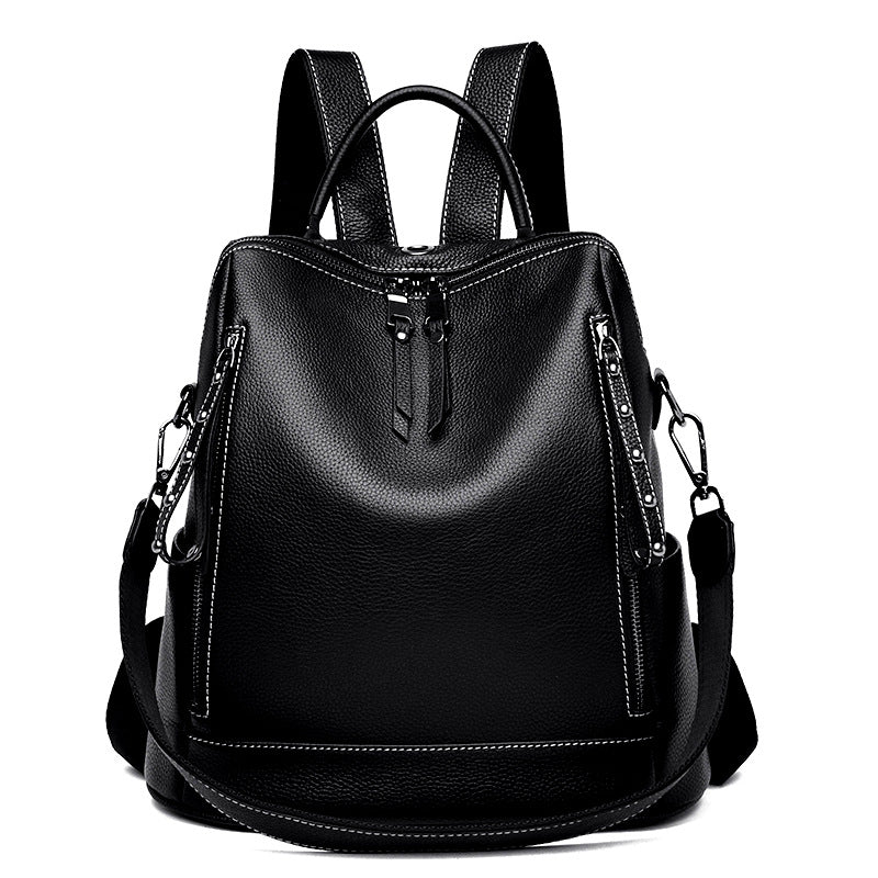 Leather Women's Bag Top Layer Cowhide Backpack Women's Messenger Bag Fashion Leather Backpack